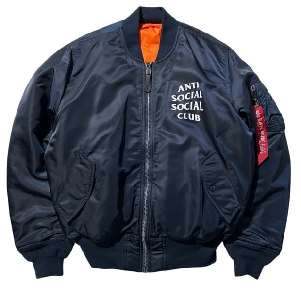 안티소셜클럽 X 알파인더스트리 Ma-1 네이비