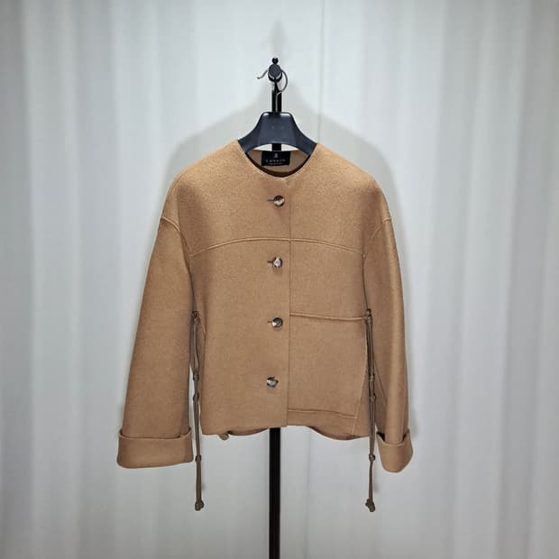 (택포) 한섬 랑방컬렉션 낙타 100% 숏 코트 82 B438