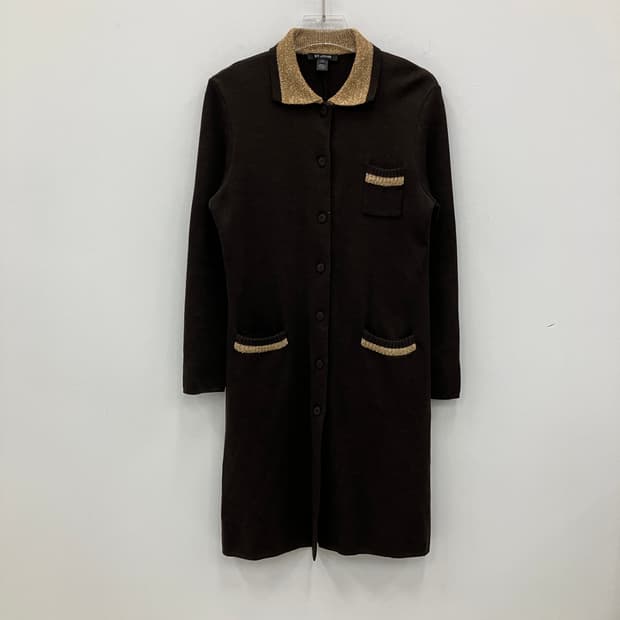 세인트존 블랙 니트 롱 가디건