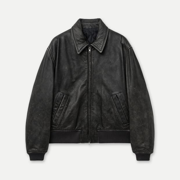 [48구매]엘무드 아머 카우하이드 레더 자켓