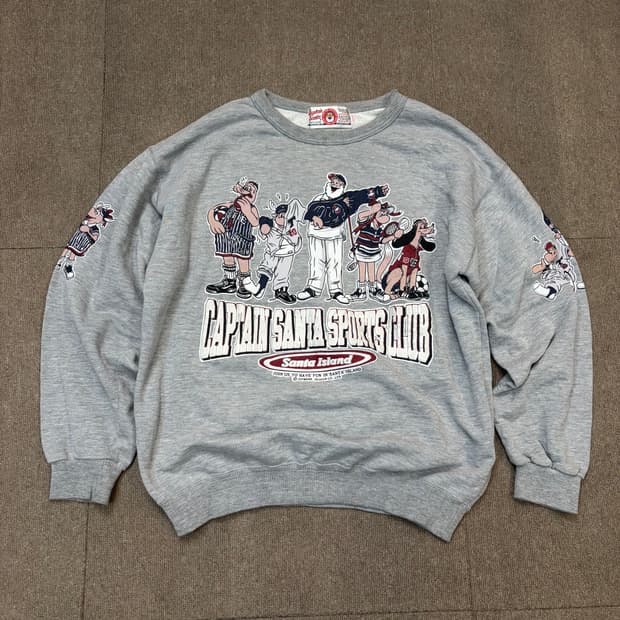Captain santa japan 캡틴산타 프린팅 스웻셔츠 맨투맨 