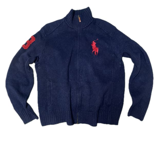 폴로랄프로렌 빅포니 램스울 투웨이 풀집업