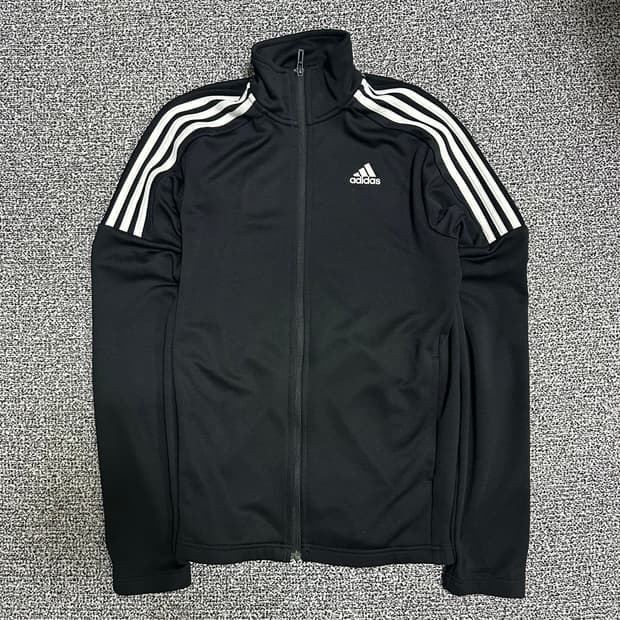 (M) 아디다스 삼선 블랙 트랙탑 져지