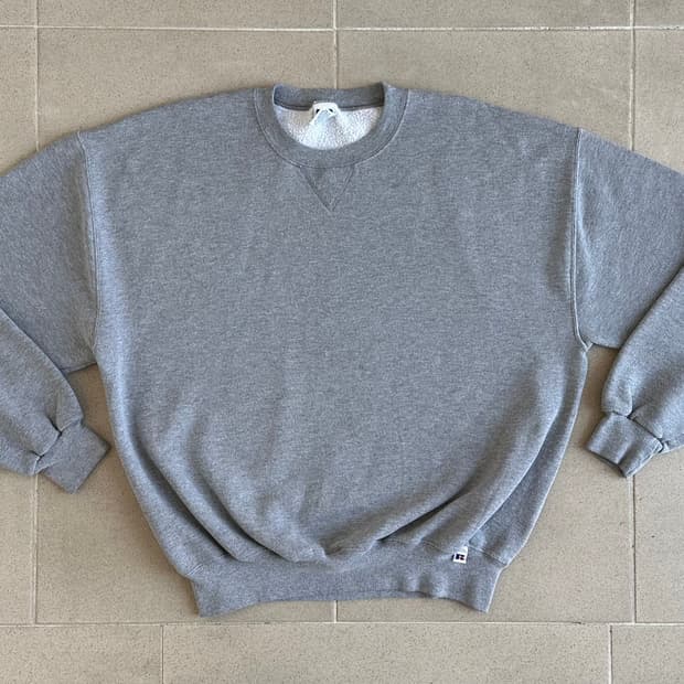 90s 빈티지 러셀 스웻셔츠 그레이 XL