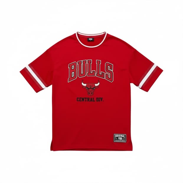 NBA 시카고 불스 팀 로고 반팔 티셔츠
