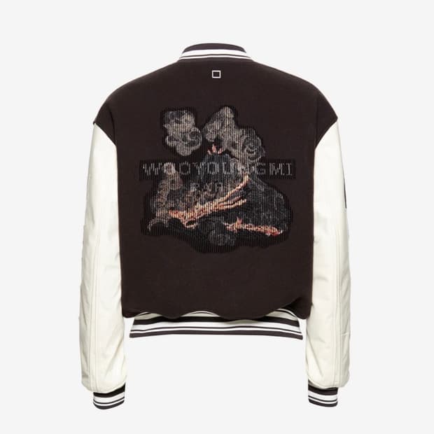 [52] 우영미 볼케이노 레더 가죽 바시티 점퍼 자켓