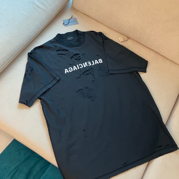 Balenciaga inside out distressed tee