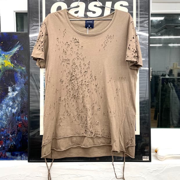 미하라야스히로 데미지 반팔 티셔츠