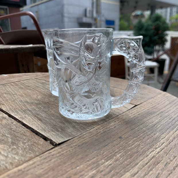 미국 빈티지 배트맨 아이스 글래스 머그컵 he
