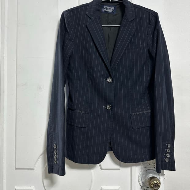 폴로 진스 스트라이프 블레이저