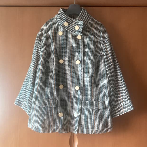 Vintage stripe half coat