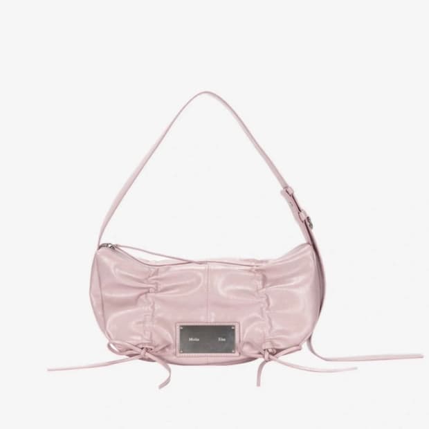 마땡킴 셔링 리본 라운드백 숄더백