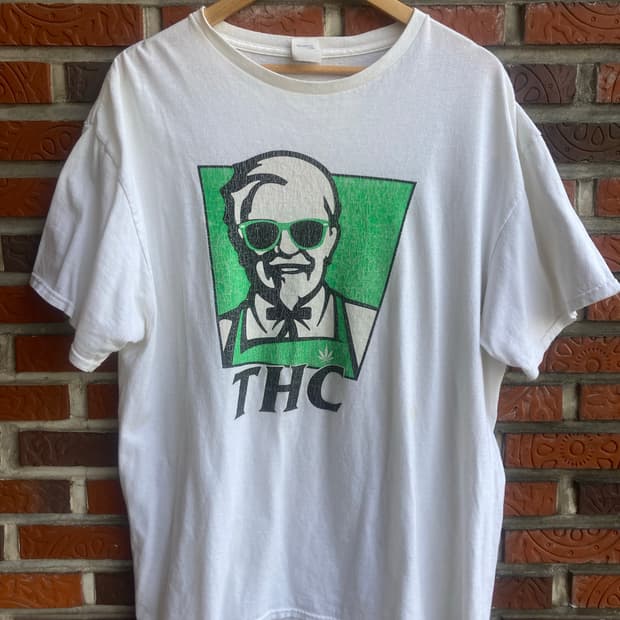 00s kfc marijuana parody tshirt