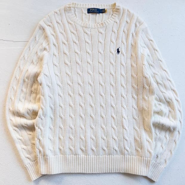 폴로 케이블 니트