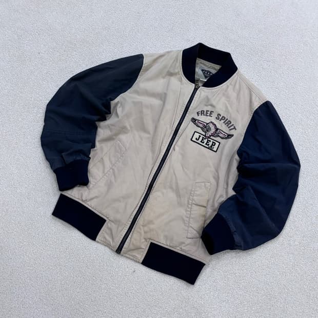 실측확인 지프 빈티지 항공 점퍼 자켓 0410E