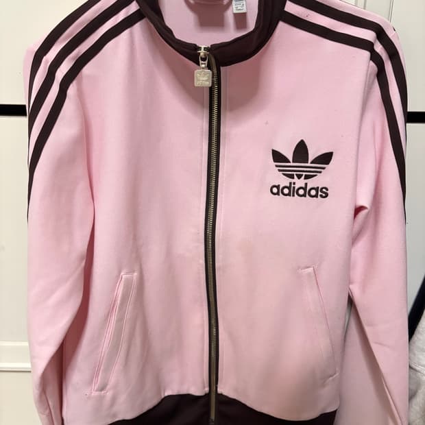 아디다스 프리미엄 오리지널스 트랙탑 클리어 핑크 쉐도우 브라운