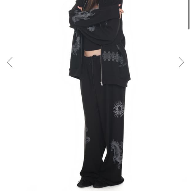 투머치택스 타로 와플 후드집업 블랙