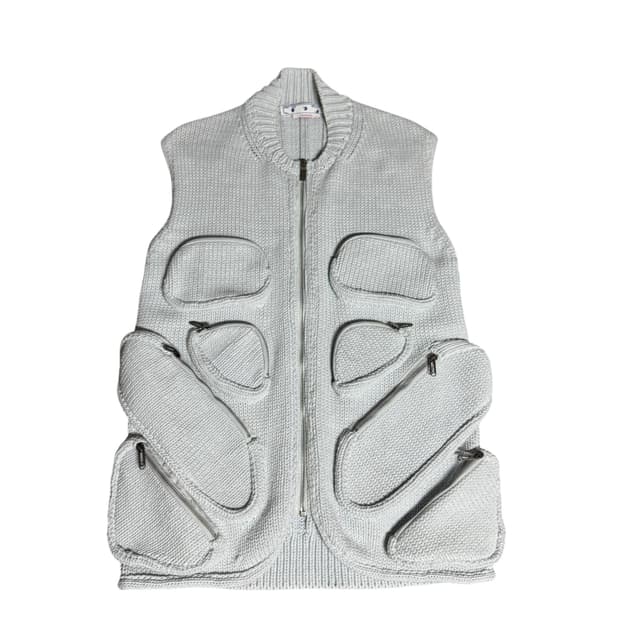 OFF-WHITE 3D multi pocket knit vest