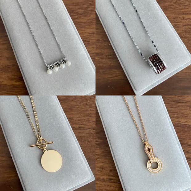 해외구입 악세서리 목걸이 4개 일괄