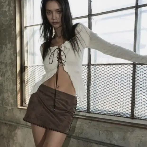 보헤미안서울 브라운 스커트