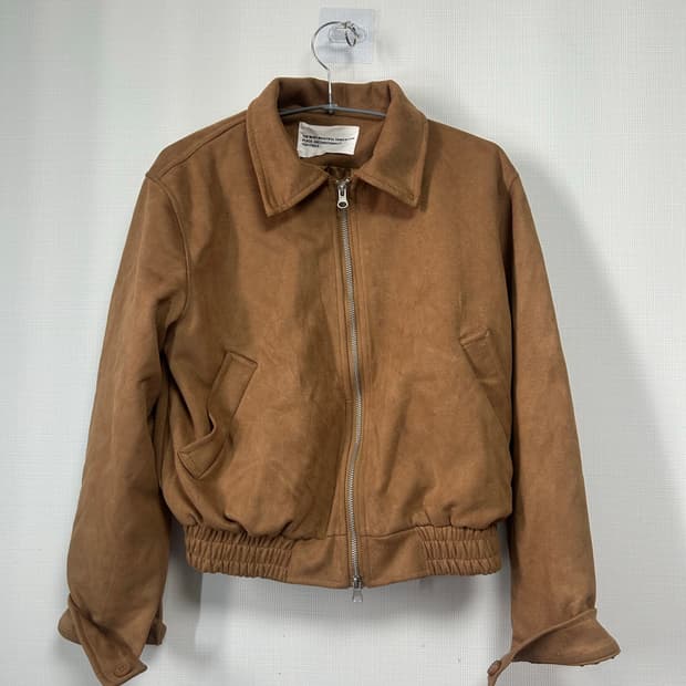 투웨이 블루종 스웨이드 밴딩 점퍼 자켓 [브라운]