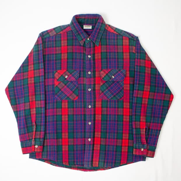 90s Five Brother 플란넬 코튼 워크셔츠