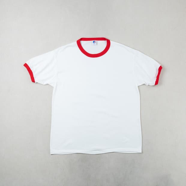 (XXL) 90s 러셀 빈티지 링거 티셔츠
