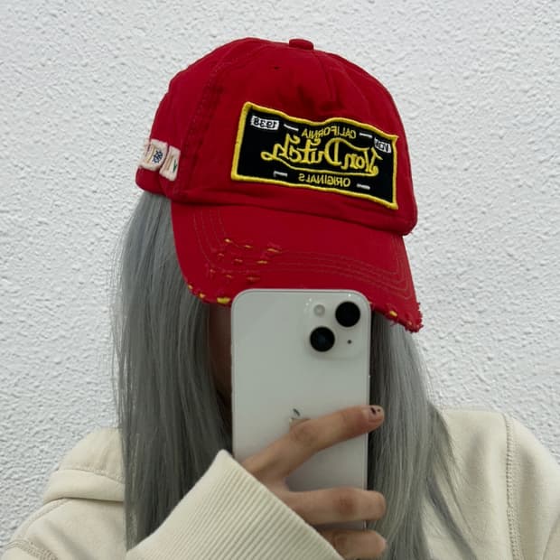 본더치 레드 빈티지 볼캡