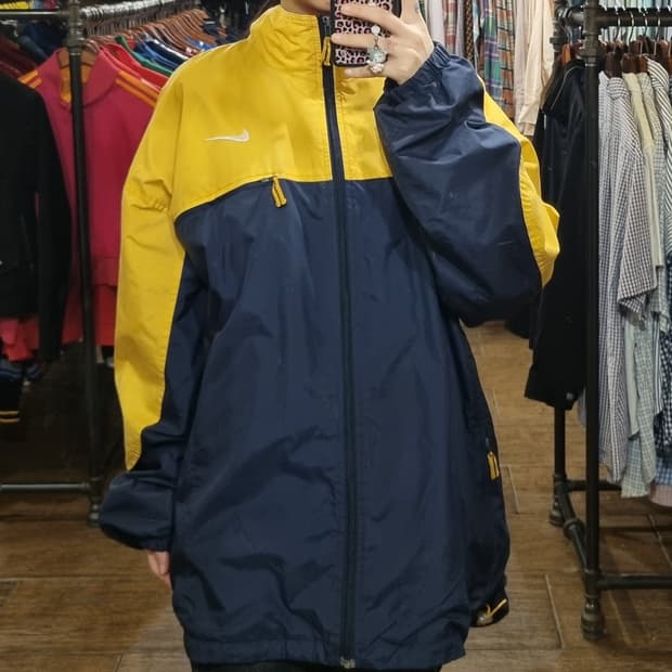 [Hi] nike 나이키 바람막이 네이비/옐로우