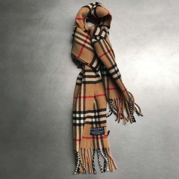 버버리 정품 울/캐시미어 머플러 베이지