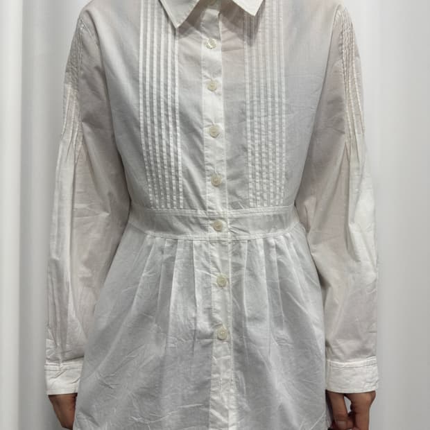 white pintuck shirt