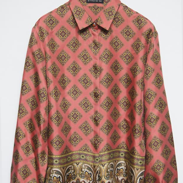 ETRO 페이즐리 패턴 실크 셔츠 40사이즈