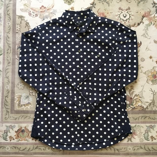 꼼데st 도트 셔츠