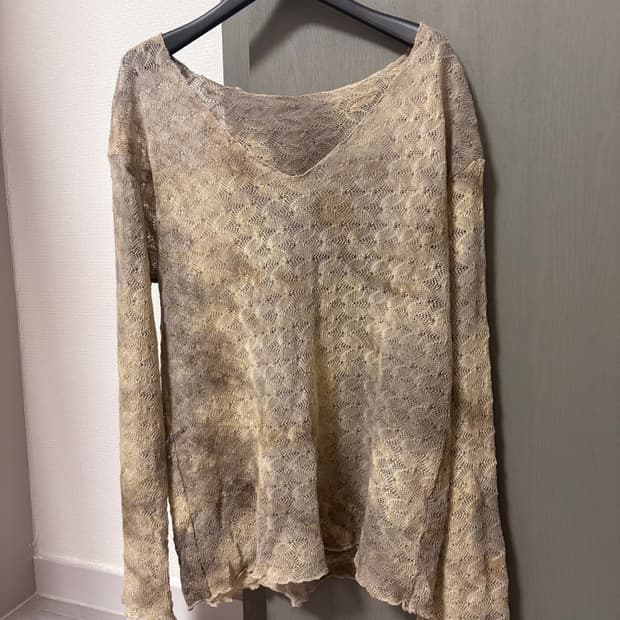 레이어드 시스루 니트