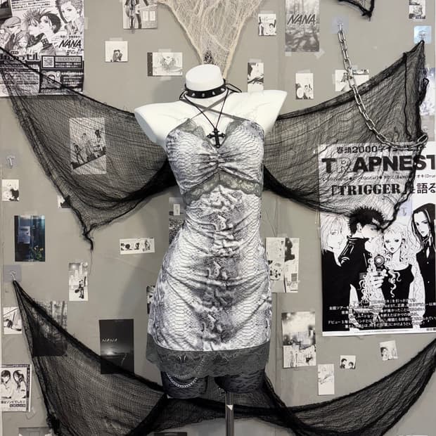 EbLIN python halterneck slip one-piece