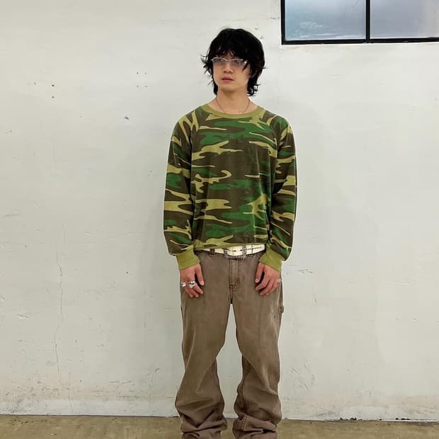 90s Woodland camo long slv (USA made)