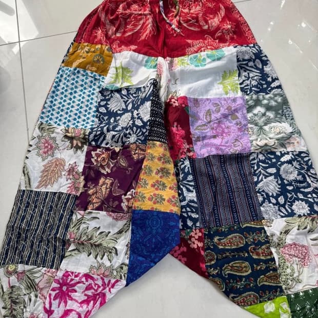 last one/maua pattern baggy pant