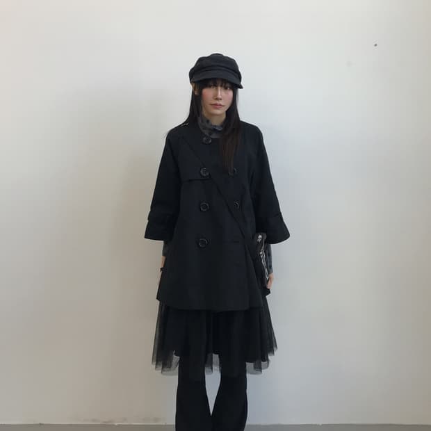 LDS Double-Breasted Short Trench Jacket