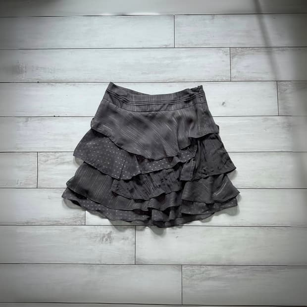 도트 레이스 패치워크 레이어드 아카이브 무채색 캉 캉스커트 치마