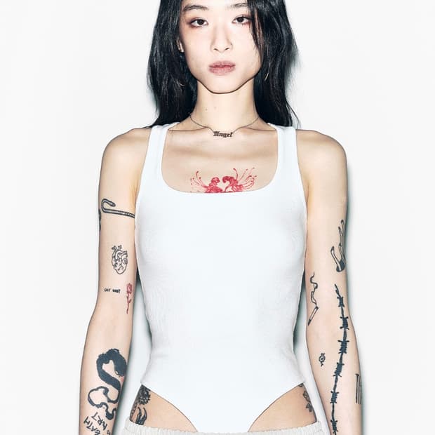 YEEL 베이직 로고 바디수트 화이트 (미착용)
