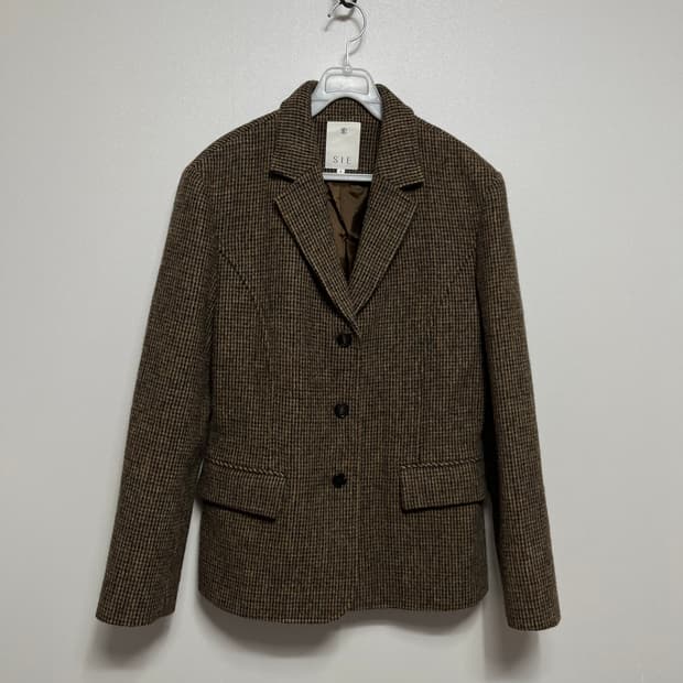 SIE 시에 알파카 헤링본 자켓 브라운 m