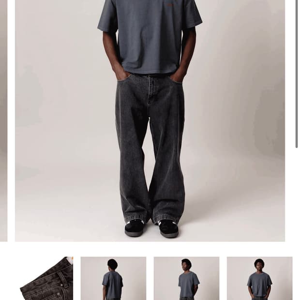 첵스다운타운 big fit jeans