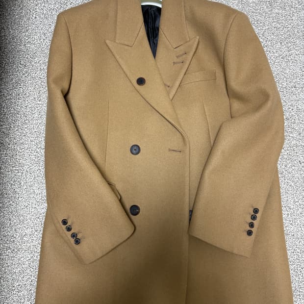 STU 더블 코트 카멜