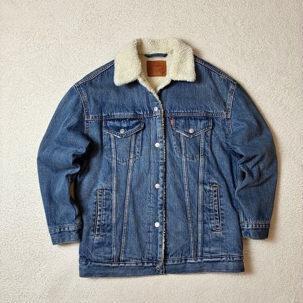 리바이스 00's 양털 워시드 데님 트러커 자켓 PN7265