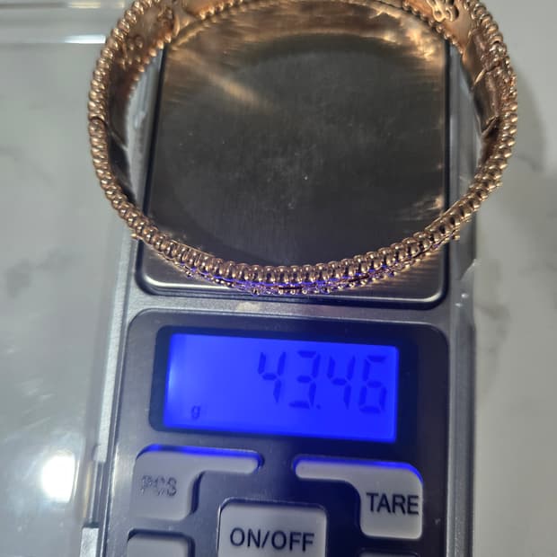 14k 로즈골드 뱅글 팔찌