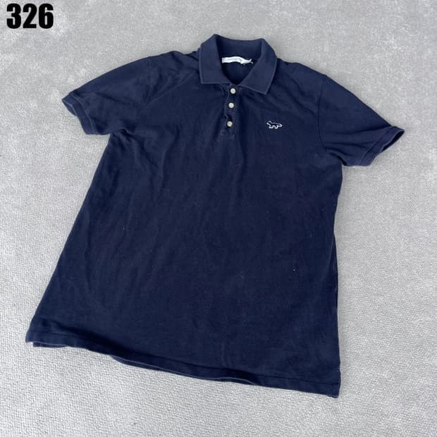 메종키츠네 네이비 반팔 