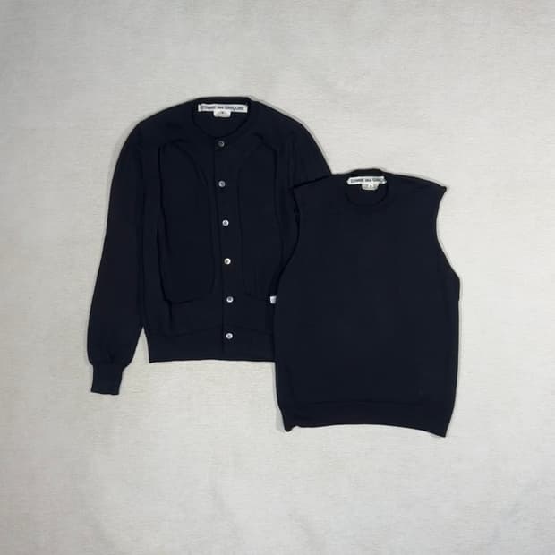 Two-Piece Black Cardigan Set