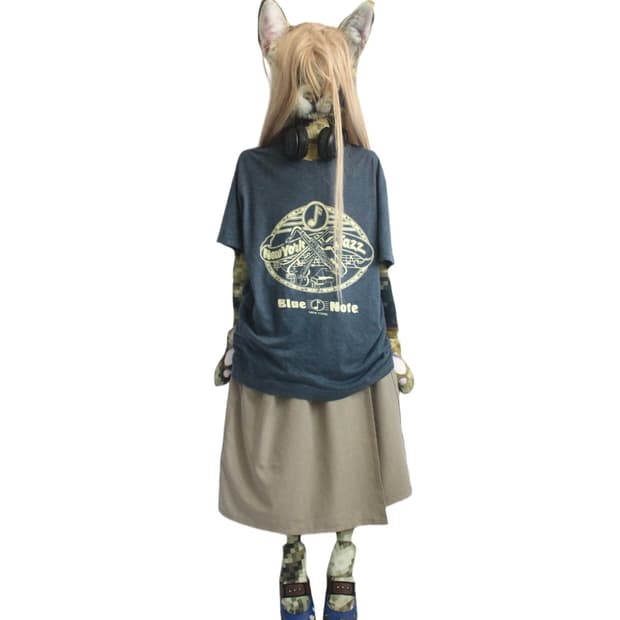 Blue note 🎼 blue-washing loose t-shirt