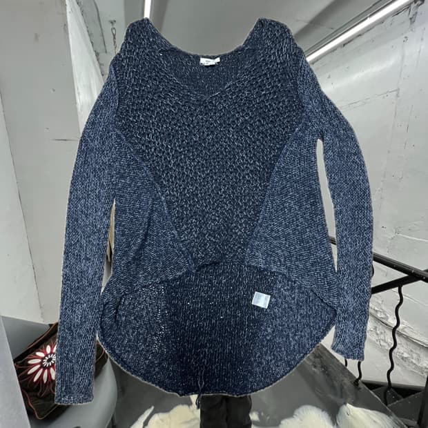 Helmut Lang Distressed Knit Sweater