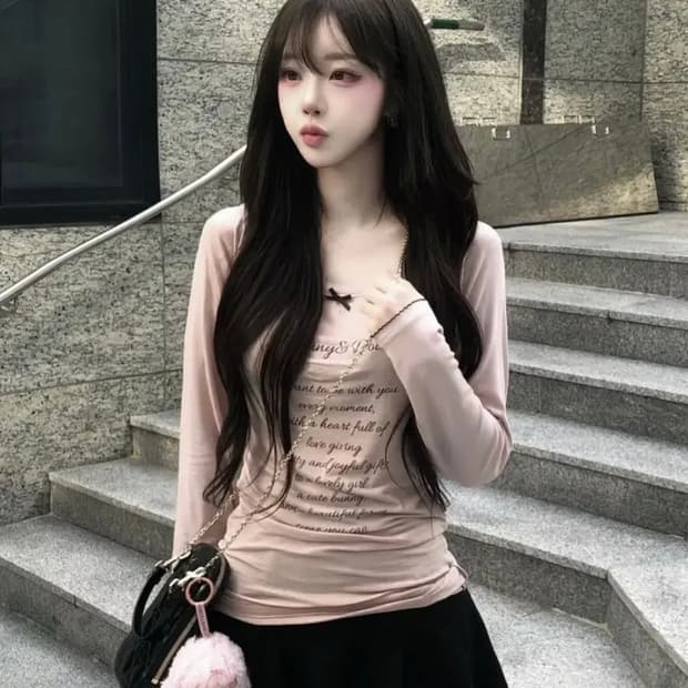 버니앤돌 뉴 시스루 티 모브핑크